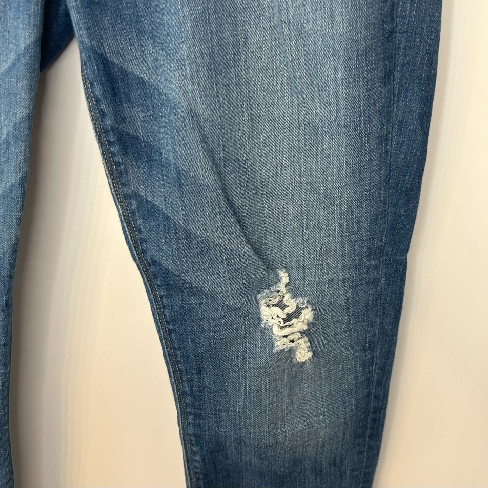 Hudson Krista Super Skinny Crop Jeans, Sz 28, Distressed Medium Wash Denim - Picture 4 of 10